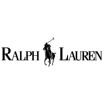 Ralph Lauren Logo mit Polo-Spieler auf einem Pferd zwischen den Wörtern 'Ralph' und 'Lauren'